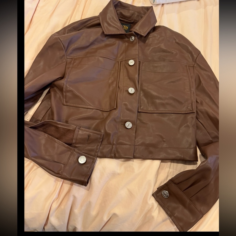 Brown Cropped Jacket